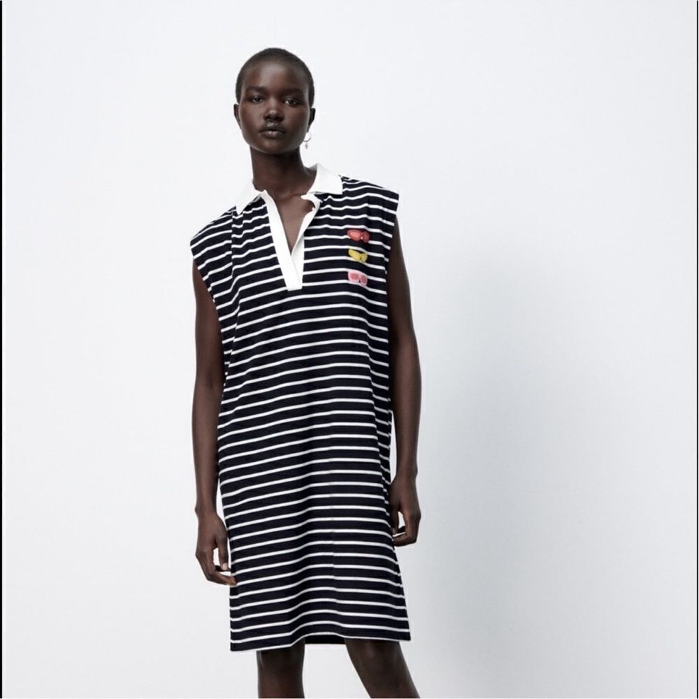 Zara X Natacha Paschal Striped Dress
